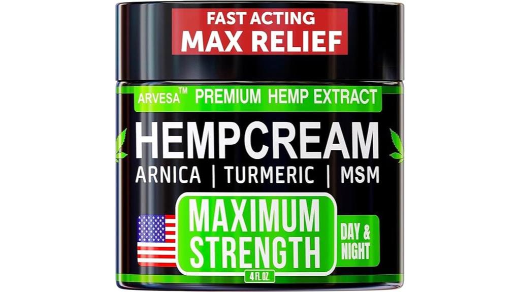 hemp cream effectiveness evaluated