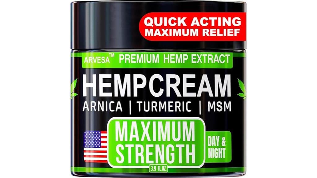 hemp cream effectiveness evaluated