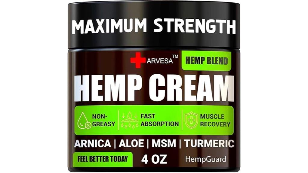 hemp cream provides pain relief