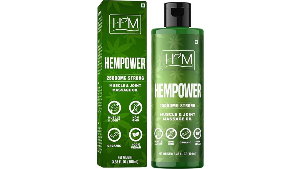 hempower massage oil effectiveness assessment