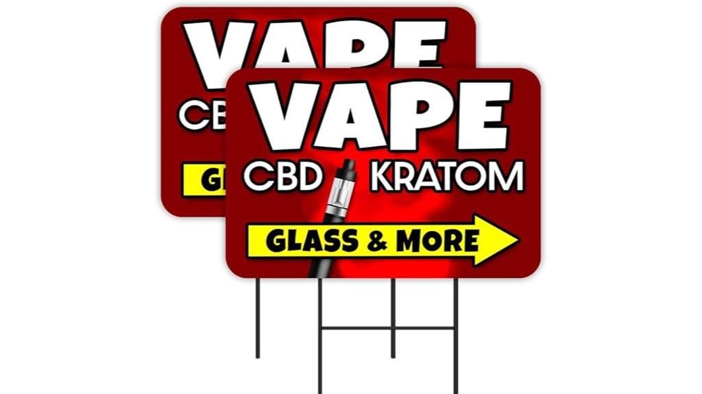 vape cbd kratom signage review